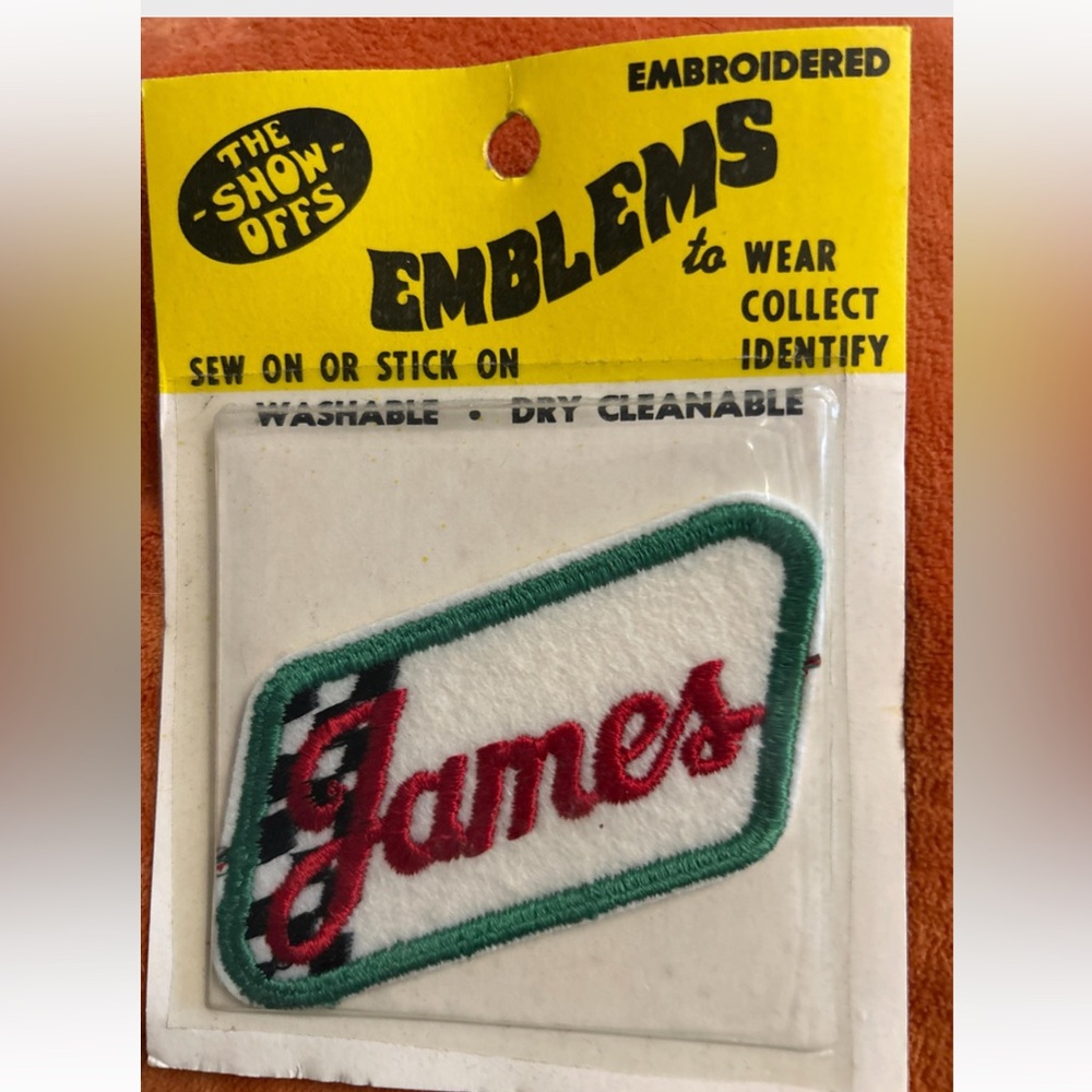 Emblems Patch 'The Show Offs' vintage 70s name James